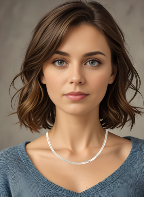 Hailey Silver Herringbone Necklace 18" | Gifting Brands