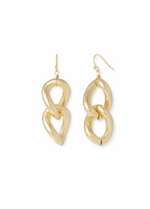 Link Drop Earrings Gold