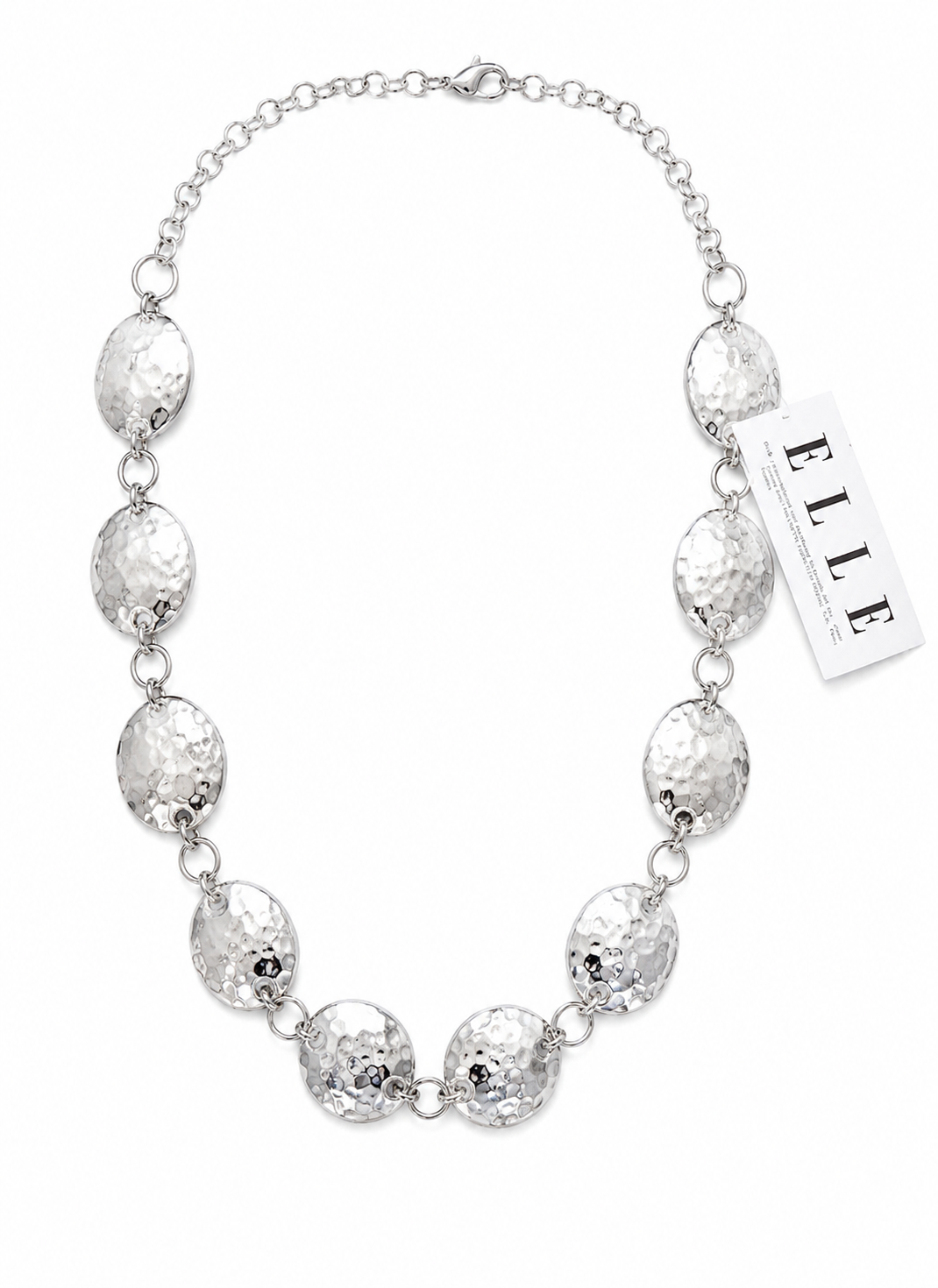 ELLE Sterling Silver Hammered Circles Necklace