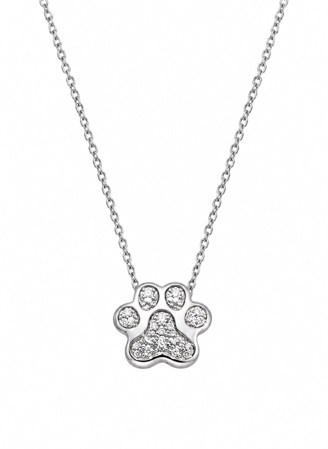 Sterling Silver Cz Paw by Morgan & Paige