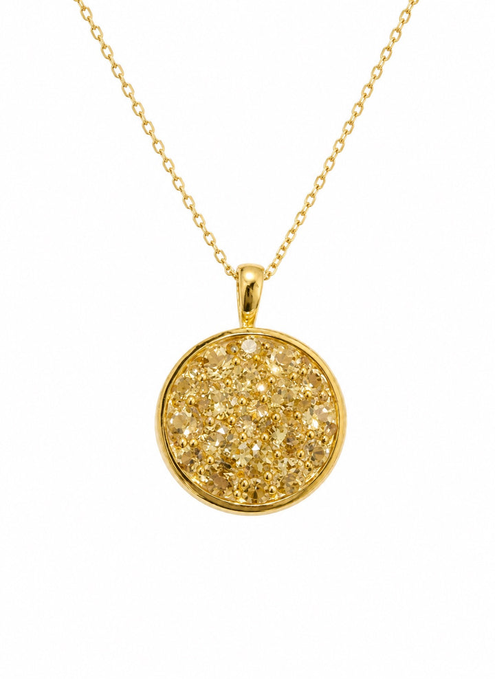 Genuine Gemstone 18K Gold Over Sterling Silver Pendant Necklace