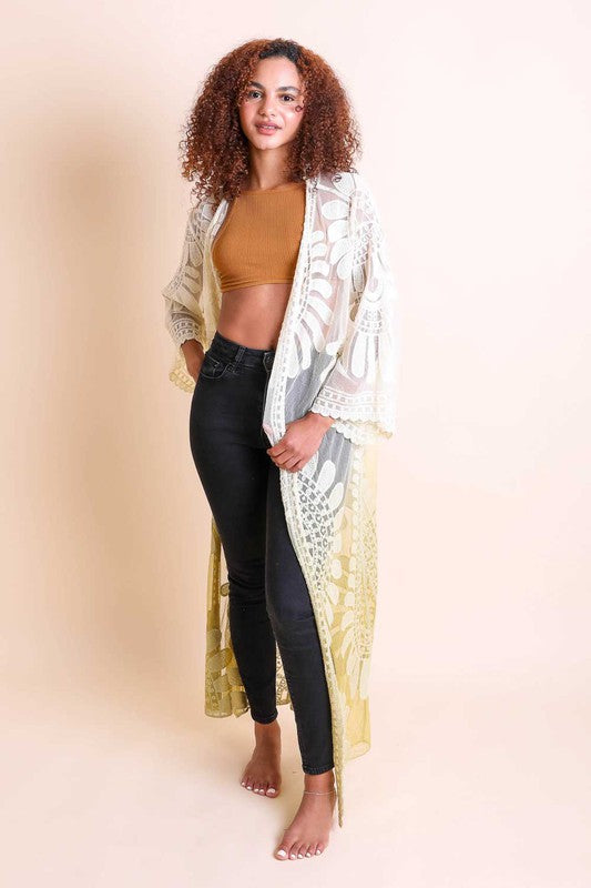 Ombre Bohemian Lace Kimono