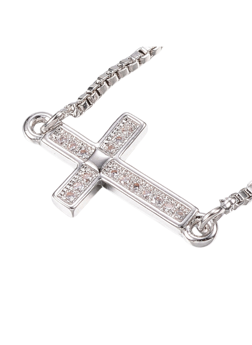 Tiny Cross Crystal Bracelet