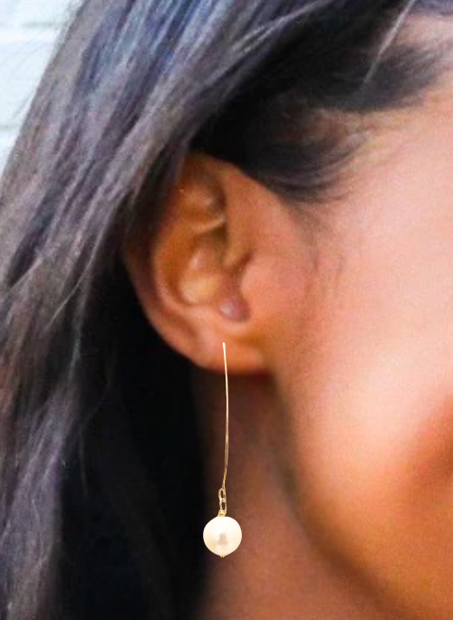 Isabella  Pearl Earrings Gold