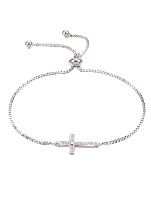 Tiny Cross Crystal Bracelet