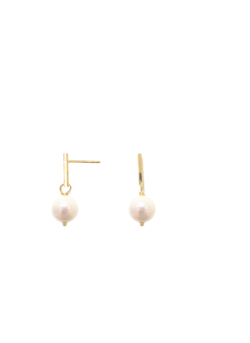 Eden Dainty Pearl Earrings Gold