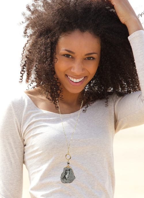 2 Way Adjustable Druzy Agate Necklace