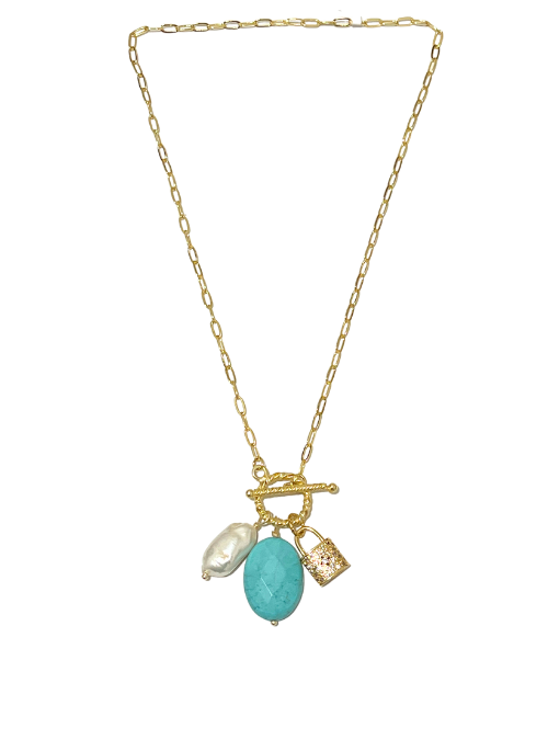 Evelyn Toggle Charm Necklace