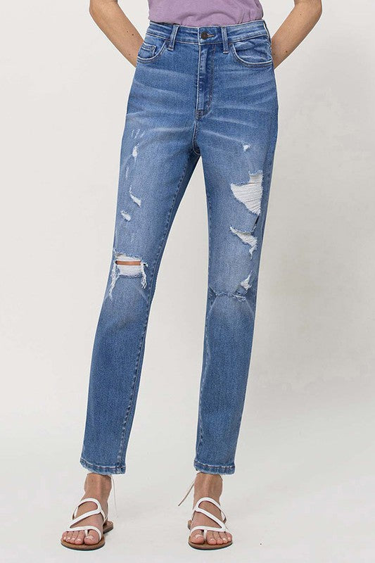 Distressed Mom Jeans