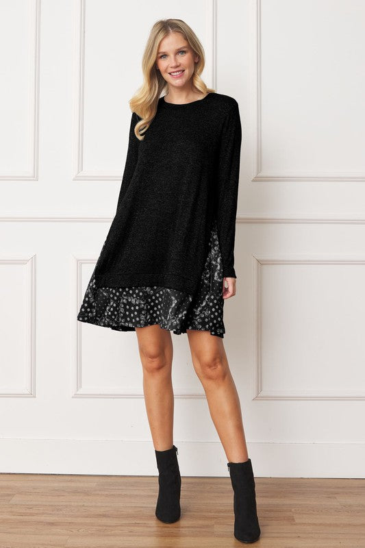 Mock Layered Bandana Paisley Mini Dress