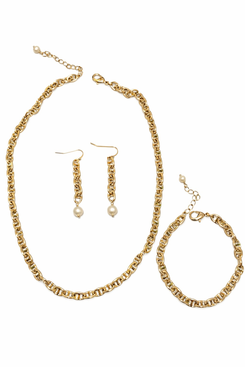 Mariner 3 piece Set Necklace, Earrings, Bracelet