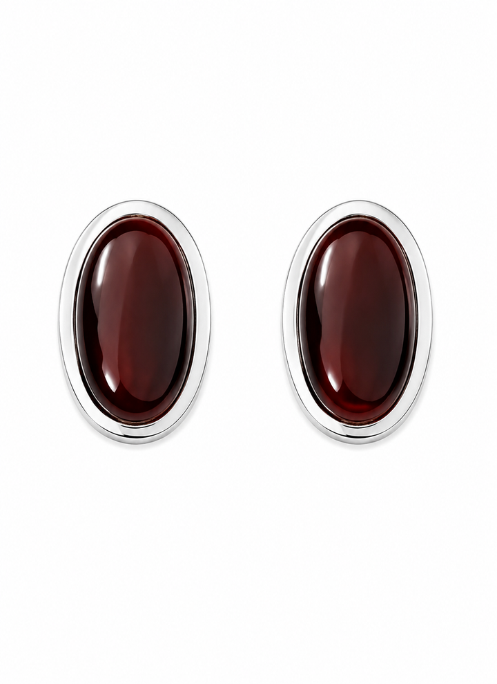 ELLE Sterling Silver Gemstone Earring Studs