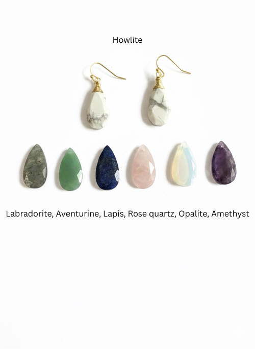 Annie Gemstone Earrings-Gold