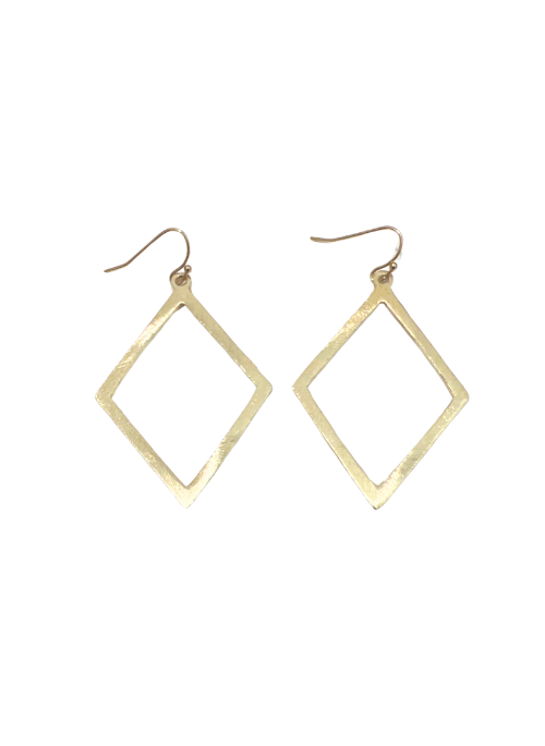 Willow Brushed Gold Earrings