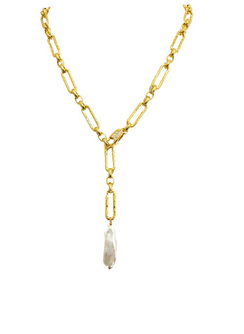 Natalie Paperclip Convertible Necklace Gold