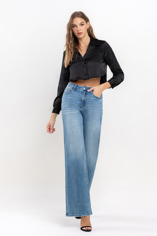 High Rise Wide Leg Jeans