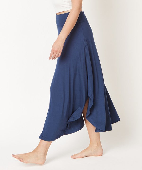 BAMBOO BAND WAIST MAXI SKIRT