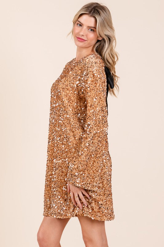 Sequin Cocktail Mini Dress