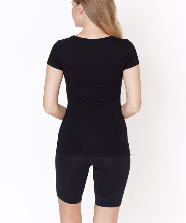 BAMBOO V NECK FITTED TOP