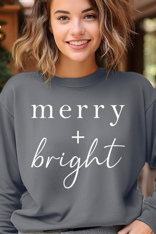 Merry+Bright Graphic Fleece Sweatshirts