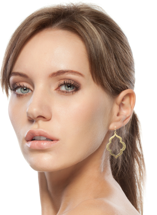 Small CJ Hammered Gold Earrings