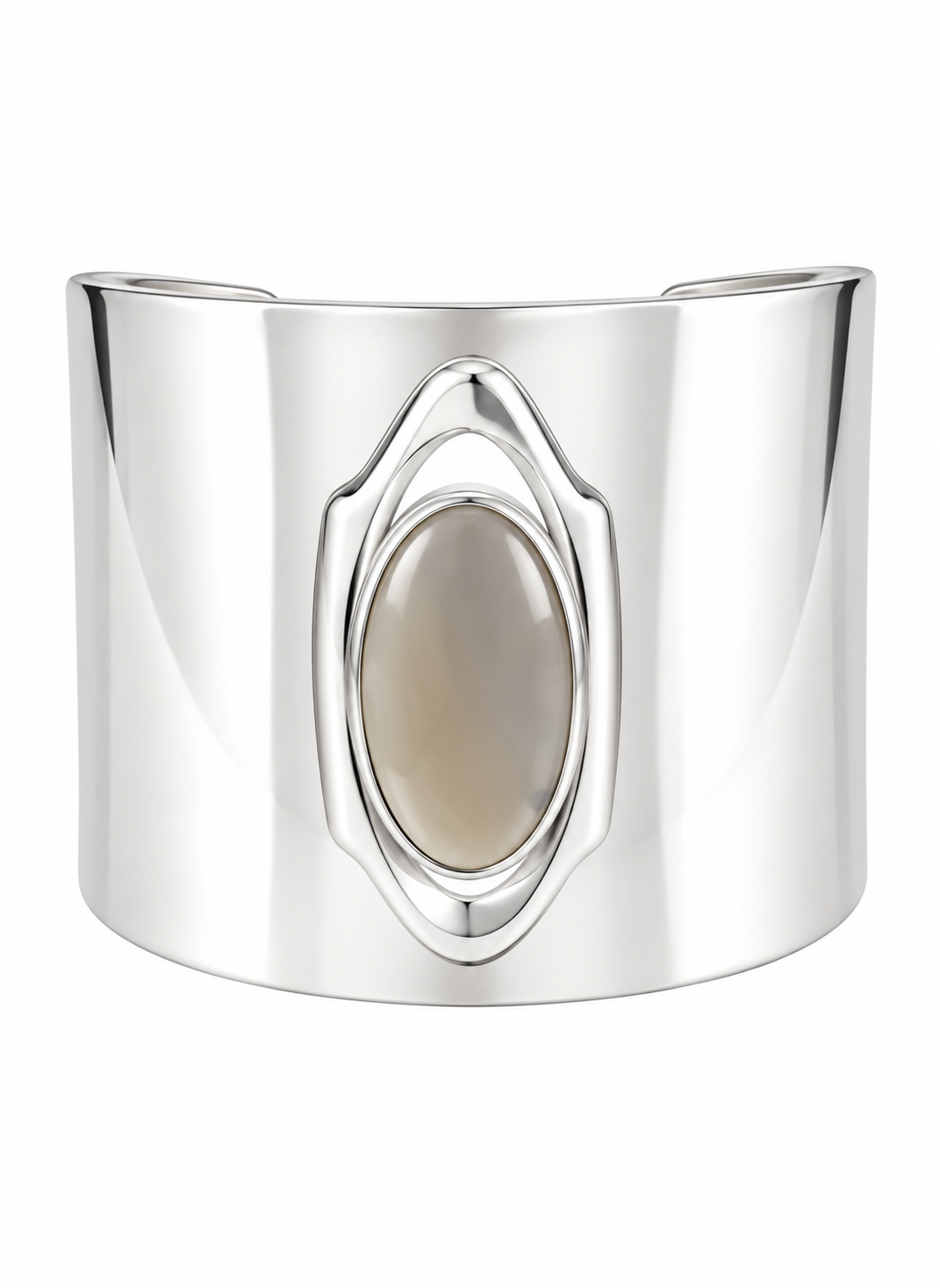 Elle Sterling Silver Gemstone Cuff Bracelet