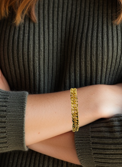 Chunky Gold Curb Bracelet