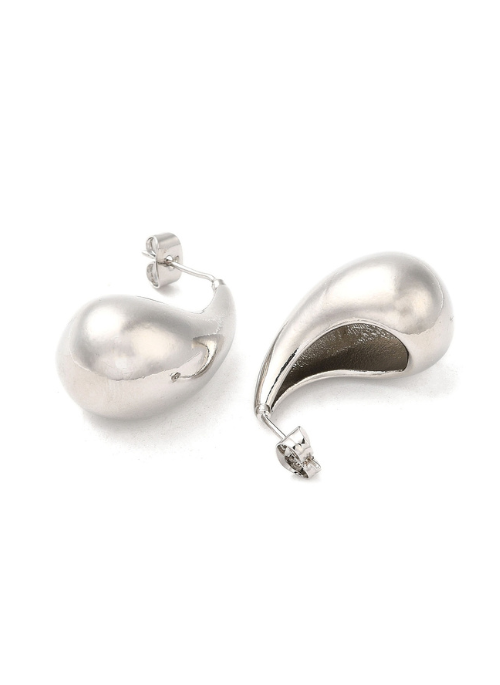 Chunky Silver Teardrops