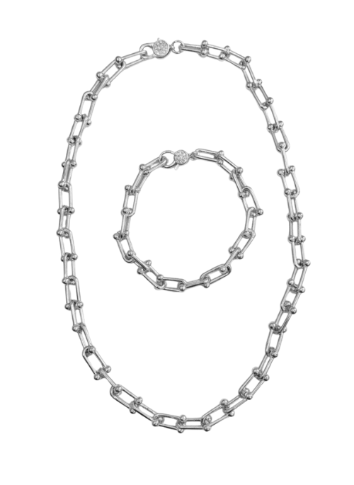 Charlotte U shape Necklace & Bracelet set