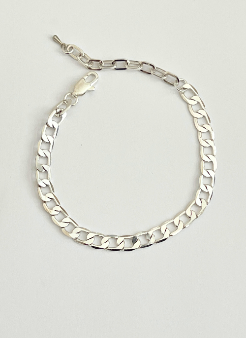 Zayn Curb Chain Bracelet Silver