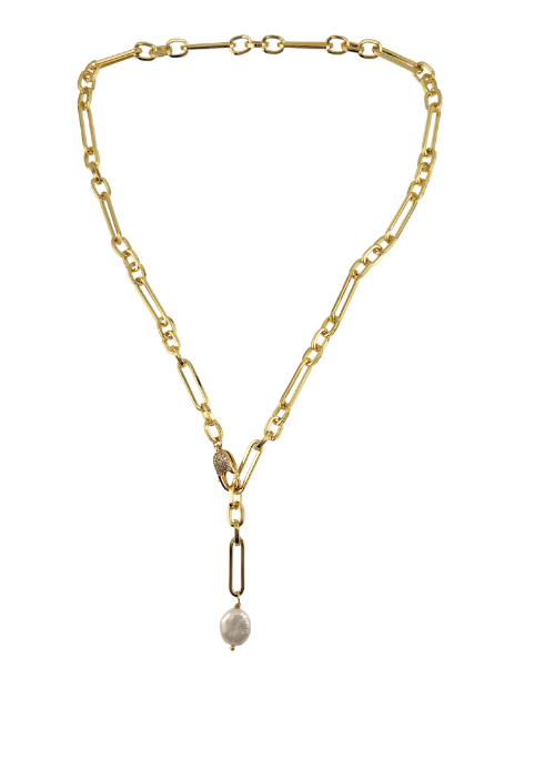 Bianca Pearl Paperclip Convertible Lariat