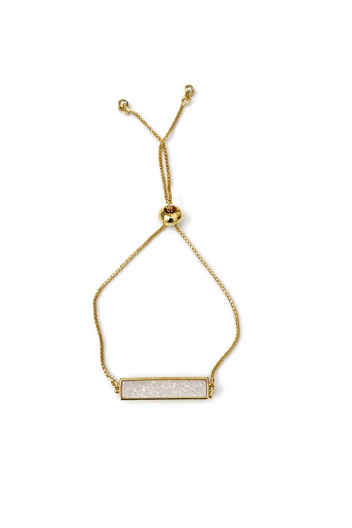 Bethany Druzy Bar Bracelet in Gold CZ