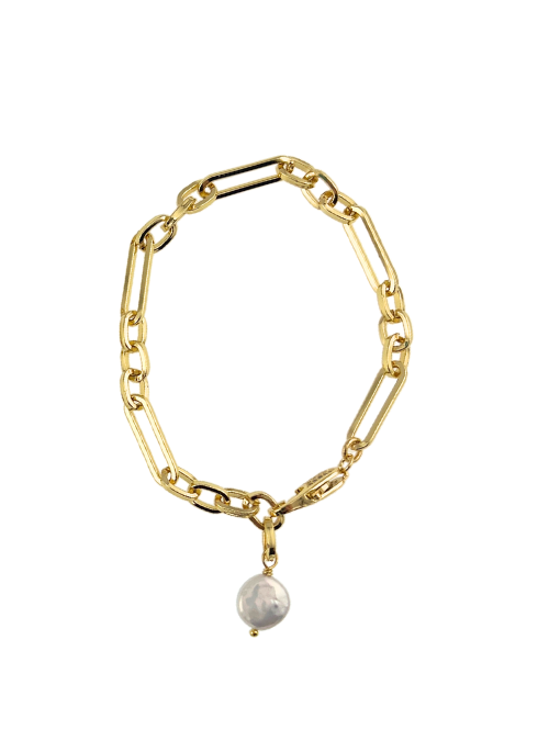 Bianca Paperclip Pearl Bracelet