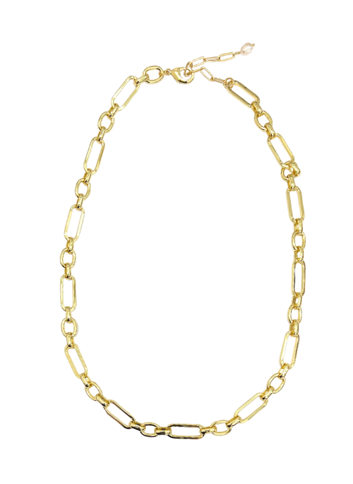 Jasmine Gold Chunky Paperclip Necklaces