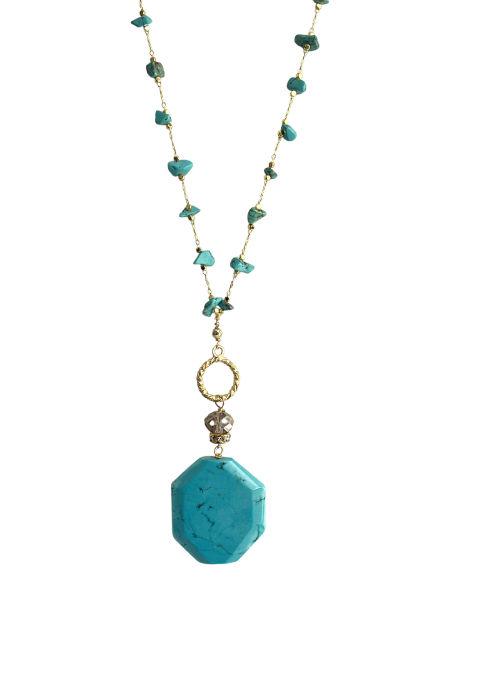 Turquoise Magnesite Beaded Necklace