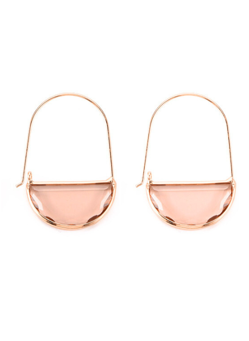 Faceted Crystal Hoop Earrings