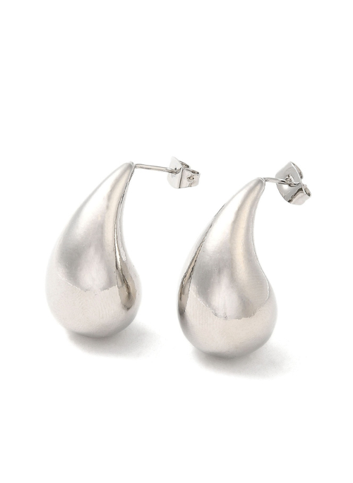 Chunky Silver Teardrops