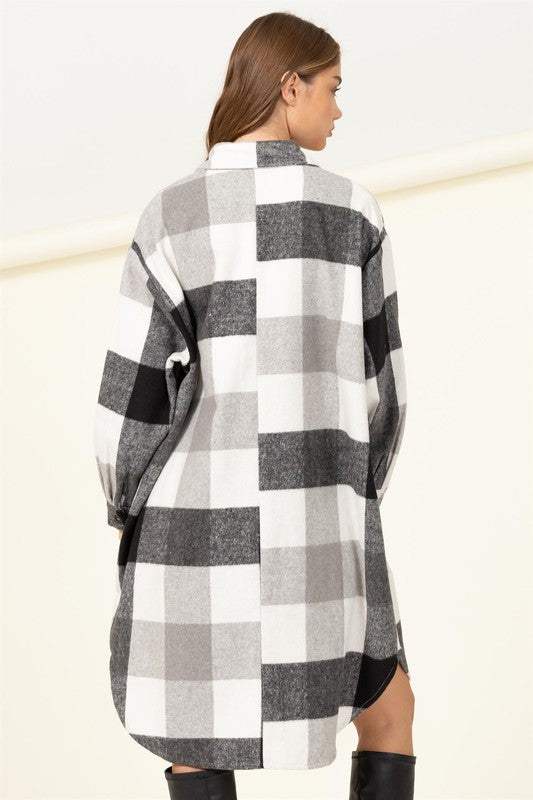 Trendy Throwback Checkered Shacket