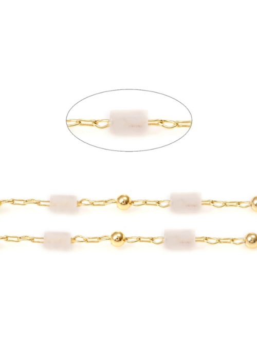 Dainty genuine gemstone bracelet with natural 2-3mm gemstones on a gold-plated brass chain. Handmade in Texas, featuring a 16” length with a 2.5” extender for adjustable wear. Perfect for layering or wearing alone