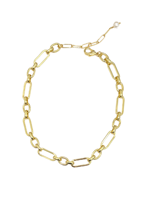 Jasmine Gold Chunky Paperclip Necklaces