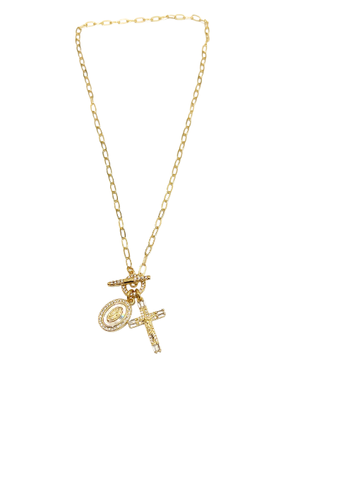 Cross Toggle Necklace