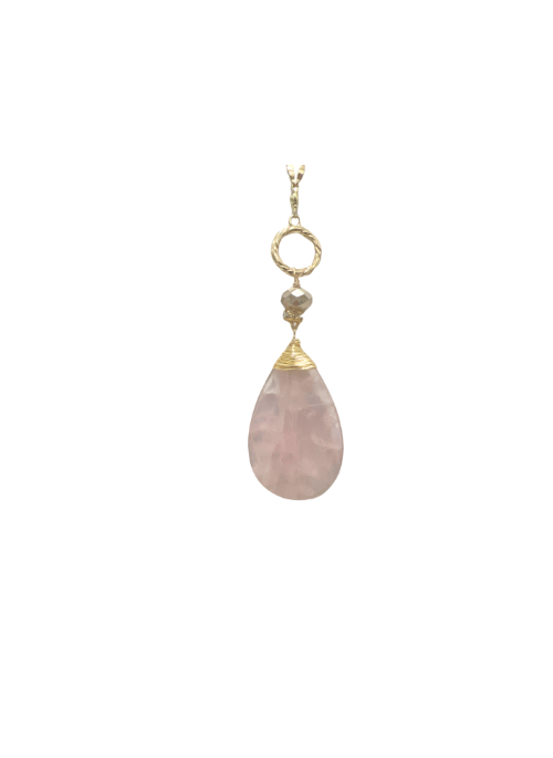 2 Way Convertible Rose Quartz Necklace