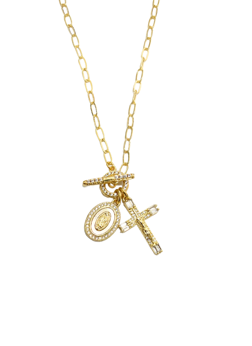 Cross Toggle Necklace