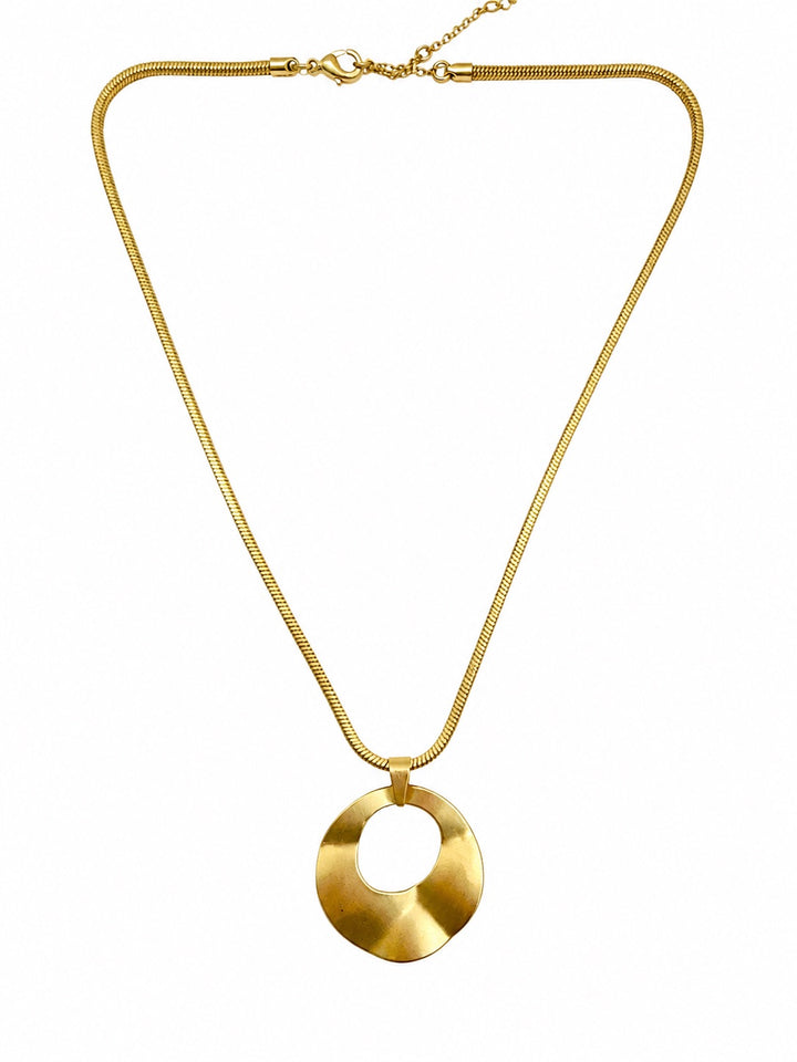 Matt Gold Necklace in Gold Plated