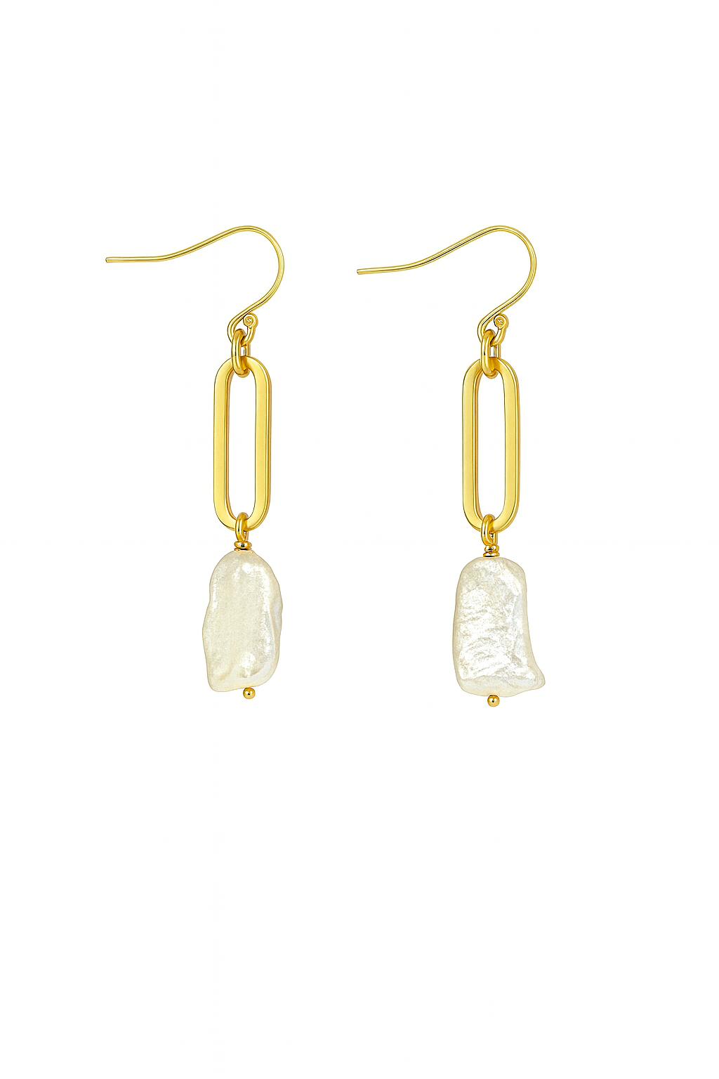 Bianca Pearl Paperclip Earrings
