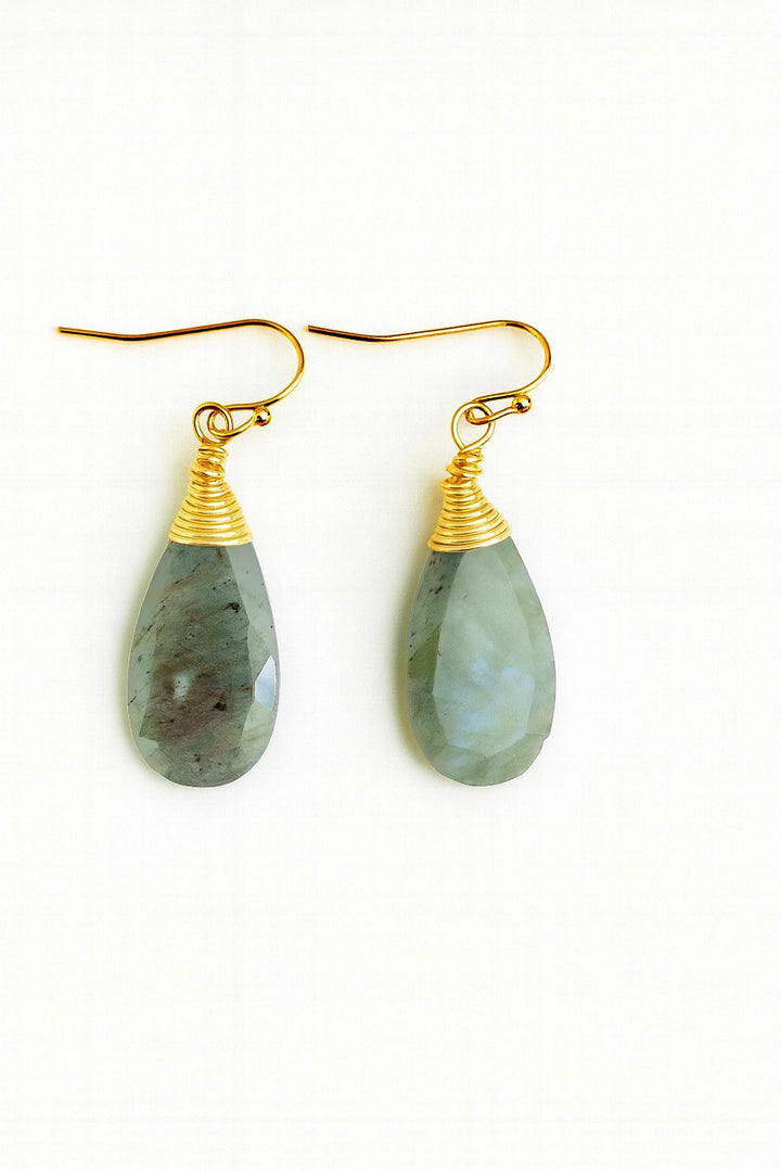 Annie Gemstone Earrings-Gold