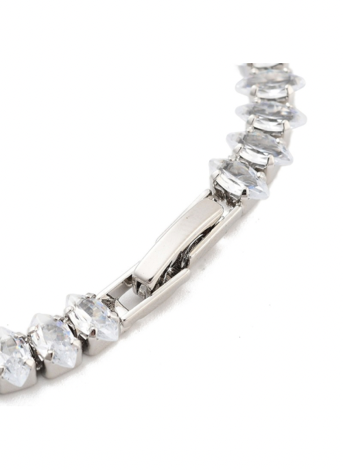 Marquise CZ Tennis Bracelet Silver 5mm