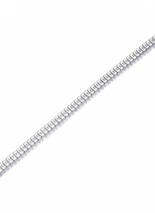 Rectangle CZ Tennis Bracelet Silver 6mm