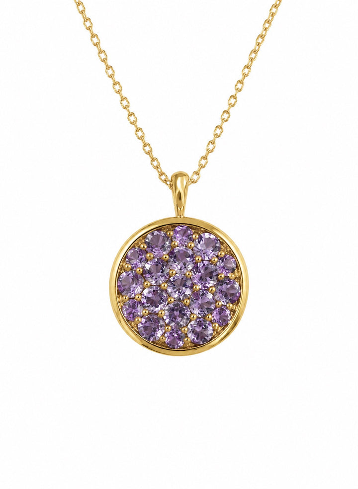 Genuine Gemstone 18K Gold Over Sterling Silver Pendant Necklace