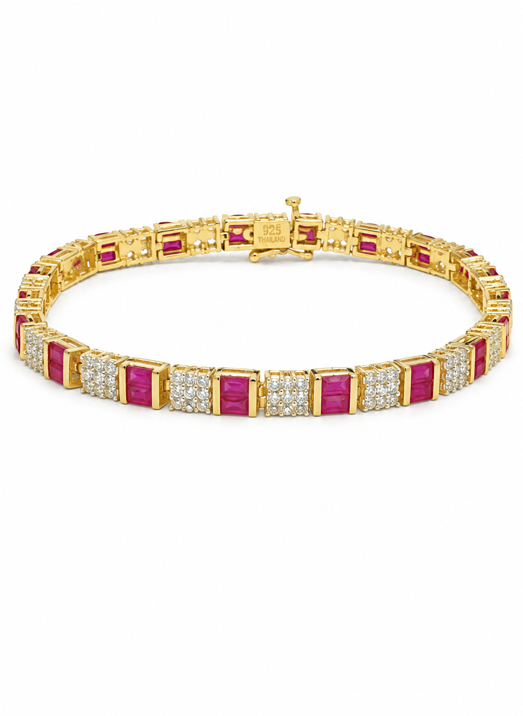 Morgan & Paige Ruby & White Sapphire Tennis Bracelet